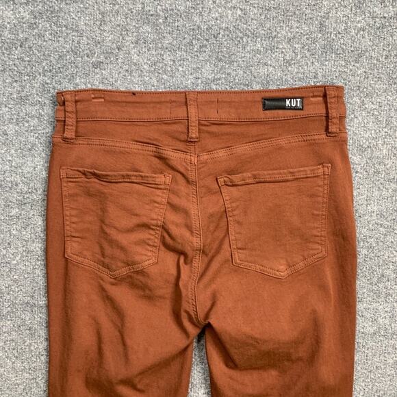 Kut From The Kloth Jeans Womens 4 Brown High Rise Mia Fab Ab Toothpick Skinny - Picture 9 of 15